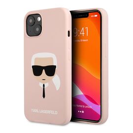 Futrola Karl Lagerfeld Hc Silicone Karl Head - iPhone 13 svetlo roze (KLHCP13MSLKHLP).