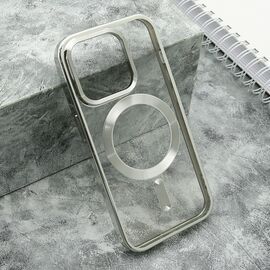 Futrola providna ELEGANT MAGSAFE - iPhone 15 Pro (6.1) srebrna (MS).