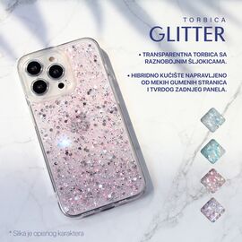 Futrola Glitter - iPhone 15 Pro Max 6.7 srebrna.
