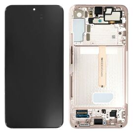 LCD displej (ekran) - Samsung S906/Galaxy S22 Plus 5G + touchscreen + frame Pink Gold Service Pack ORG/GH82-27500D.