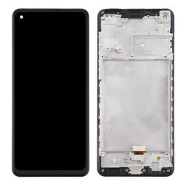 LCD displej (ekran) - Samsung A217/Galaxy A21s + touchscreen + frame black (crni) (Original Material).