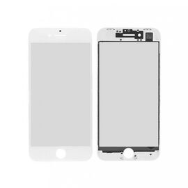 Staklo touchscreen-a + frame + OCA + polarizator - iPhone 8/SE (2020) Belo (Crown Quality).