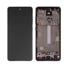 LCD displej (ekran) - Samsung A525/Galaxy A52 2021 + touchscreen + frame black (crni) Service Pack ORG/GH82-25524A.