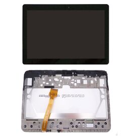 LCD displej (ekran) - Samsung P5100/Galaxy Tab 2 10.1+touch screen crni+frame Service Pack ORG/GH97-13538B.