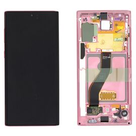 LCD displej (ekran) - Samsung N970F/Galaxy Note 10+touch screen Aura pink+frame Service Pack ORG/GH82-20818F.