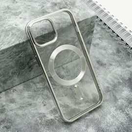 Futrola providna ELEGANT MAGSAFE - iPhone 15 srebrna (MS).