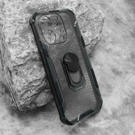 Futrola DEFENDER RING providna - iPhone 15 Pro (6.1) crna (MS).