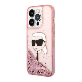 Futrola Karl Lagerfeld Liquid Glitter NFT Karl's Head Hard - Iphone 14 Pro pink Full ORG (KLHCP14LLNKHC) (MS).