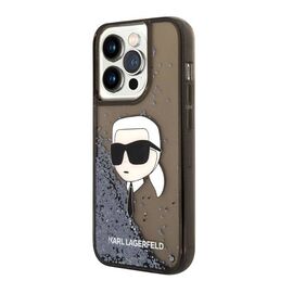 Futrola Karl Lagerfeld Liquid Glitter NFT Karl's Head Hard - Iphone 14 Pro crna Full ORG (KLHCP14LLNKHC) (MS).
