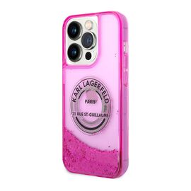 Futrola Karl lagerfeld Liquid Glitter Round Rsg Logo - Iphone 14 Pro pink Full ORG (KLHCP14LLCRSGRF) (MS).