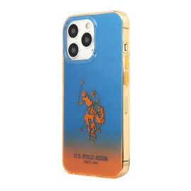 Futrola Polo Gradient Case With Dyed - Bumper & Horse Logo za Iphone 14 Pro Max plavo-narandzasta Full ORG (USHCP14XELOB) (MS).