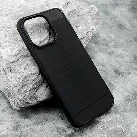 Silikonska futrola BRUSHED - iPhone 15 Pro Max (6.7) crna (MS).