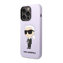 Silikonska futrola Karl Lagerfeld NFT Ikonik Hard Case - Iphone 14 Pro ljubicasta Full ORG (KLHCP14LSNIKBC) (MS).