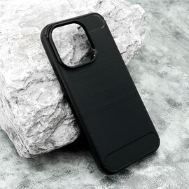 Silikonska futrola BRUSHED - iPhone 15 Pro (6.1) crna (MS).