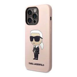 Silikonska futrola Karl Lagerfeld NFT Ikonik Hard Case - Iphone 14 Pro pink Full ORG (KLHCP14LSNIKBC) (MS).
