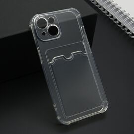 Futrola Transparent CARD POCKET - iPhone 15 providna (MS).