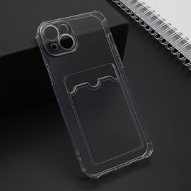 Futrola Transparent CARD POCKET - iPhone 15 Plus siva (MS).