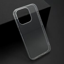 Silikonska futrola ultra tanka (skin) PROTECT - iPhone 15 Pro (6.1) providna (bela) (MS).