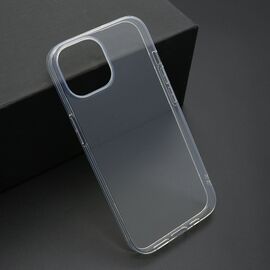 Silikonska futrola ultra tanka (skin) PROTECT - iPhone 15 providna (bela) (MS).