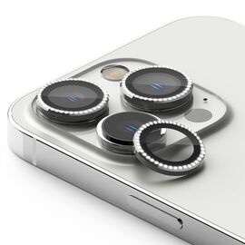 Zastita - kameru DIAMOND za iPhone 15 Pro (6.1)/iPhone 15 Pro Max (6.7) srebrna (MS).