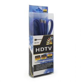 Kabl Flet HDMI na HDMI 1.5m plavi.