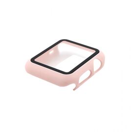 Tempered glass case - iWatch 38mm pink.