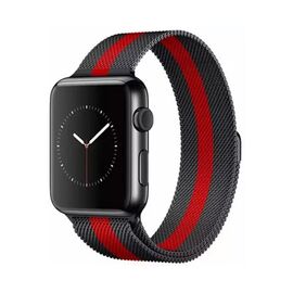Narukvica intrigue - iPhone Apple watch 42mm crno crvena.