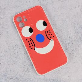 Futrola Smile face - iPhone 12 6.1 crvena.