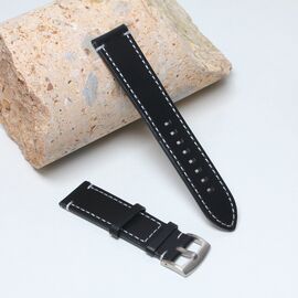 Narukvica elegant kozna - smart watch 22mm crna.