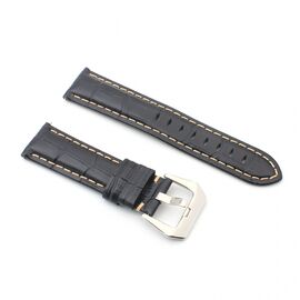 Narukvica elegant relief kozna - smart watch 22mm crna.
