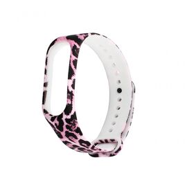 Narukvica - smart watch Xiaomi Mi Band M3/M4 leopard pink.