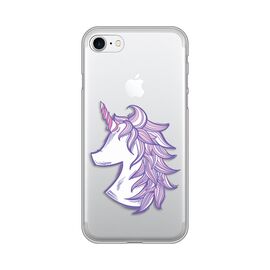 Silikonska futrola PRINT Skin - iPhone 7/8/SE (2020)/SE (2022) Purple Unicorn.