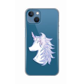 Silikonska futrola PRINT Skin - iPhone 13 Purple Unicorn.