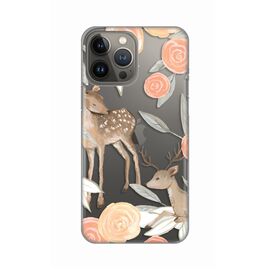 Silikonska futrola PRINT Skin - iPhone 13 Pro Max 6.7 Flower Deer.