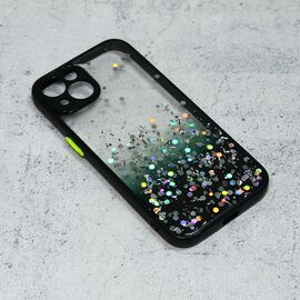 Futrola Frame Glitter - iPhone 13 crna.