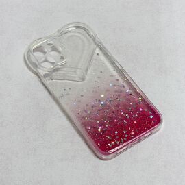 Futrola Heart Glitter - iPhone 13 pink.