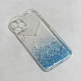 Futrola Heart Glitter - iPhone 12 Pro Max 6.7 plava.
