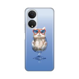 Silikonska futrola PRINT - Huawei Honor X7 Funny Cat.