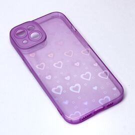 Futrola Heart Color IMD - iPhone 14 ljubicasta.