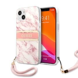 Futrola Guess Marble Strap - iPhone 13 roze (GUHCP13MKMABPI).
