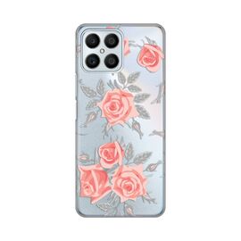 Silikonska futrola PRINT Skin - Huawei Honor X8 Elegant Roses.