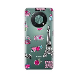 Silikonska futrola PRINT Skin - Huawei Nova Y90 Love Paris.
