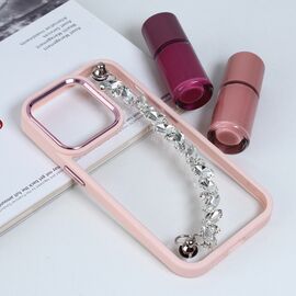 Futrola Chain - iPhone 14 Pro roze.