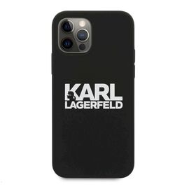 Futrola Karl Lagerfeld Hc Silikone Stack Logo - iPhone 12 Pro Max 6.7 crna (KLHCP12LSLKLRBK).