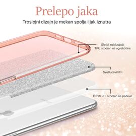 Futrola Crystal Dust - Samsung A145R/A146B Galaxy A14 4G/5G srebrna.