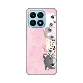 Silikonska futrola PRINT Skin - Huawei Honor X8a Pink cats.