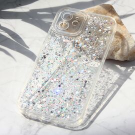 Futrola Glitter - iPhone 12 6.1 srebrna.