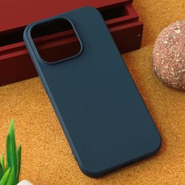 Silikonska futrola Teracell Giulietta - iPhone 15 Pro 6.1 mat tamno plava.