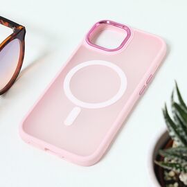 Futrola Magsafe colorful - iPhone 15 6.1 roze.