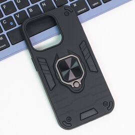 Futrola Cube Ring - iPhone 15 Pro 6.1 crna.